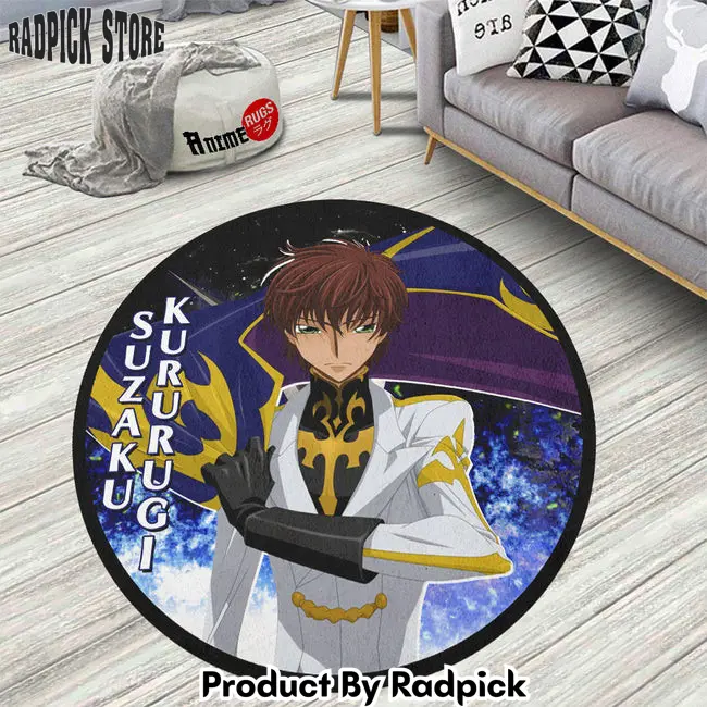 Suzaku kururugi round rug custom code geass anime circle carpet  rp0001190